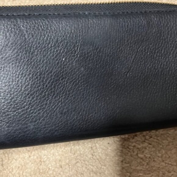 Michael Kors Genuine Black Leather Zip Around Clutch Wallet Bag 8.25"x4" - Picture 15 of 16